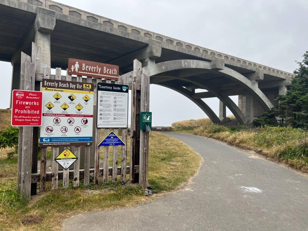 Beverly Beach Day Use Spencer Creek Bridge Oregon