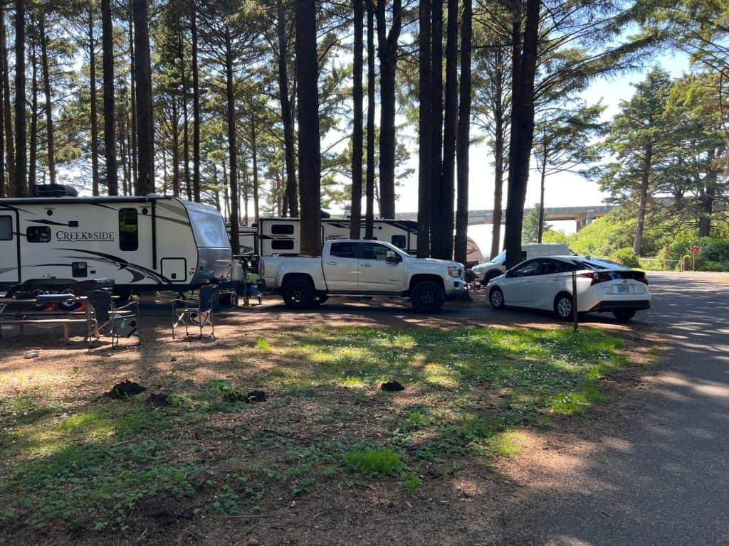 Trailer Camping at Beverly Beach State Park