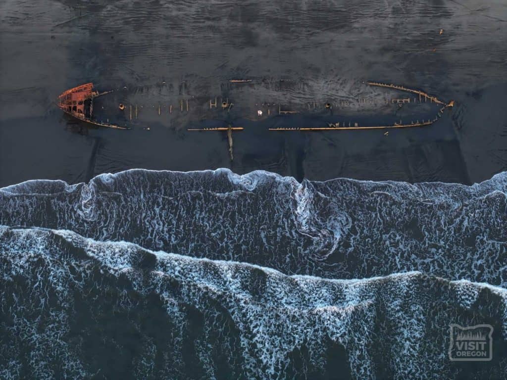 Peter Iredale Ship Top View Oregon Coast