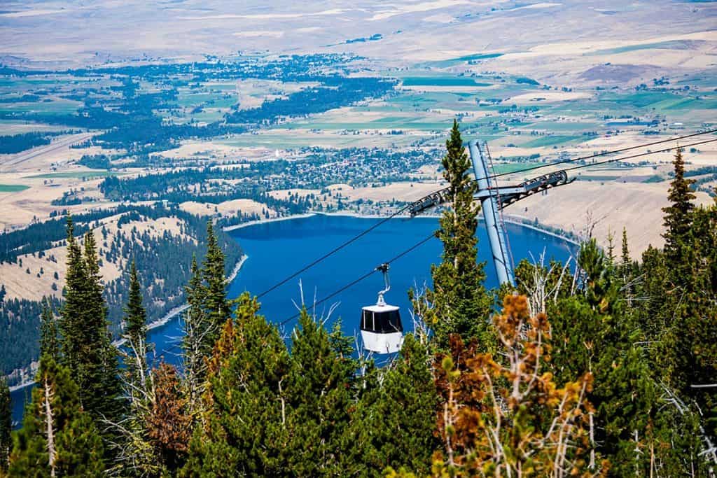 Wallowa Lake Tram View from Above Oregon
