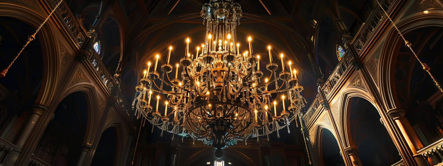a grand chandelier illuminates the ornate interior of the old church concert hall in portland, oregon. a grand chandelier illuminates the ornate interior of the old church concert hall in portland, oregon.